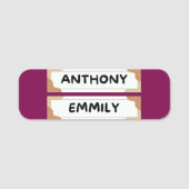 Anthony Emily Classic Name Tag Namensschild (Vorderseite)