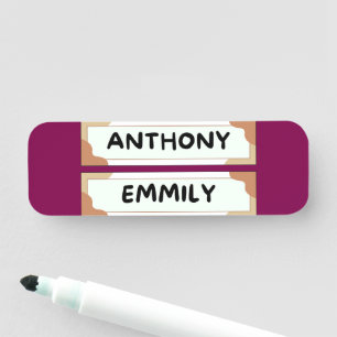 Anthony Emily Klassisches Namensschild