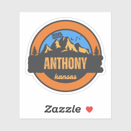 Anthony, Kansas Aufkleber (Blatt)