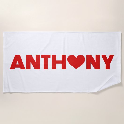 Anthony Liebe Strandtuch (Vorderseite)
