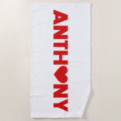 Anthony Liebe Strandtuch (Vorderseite)