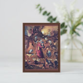Anthony mit Monstern. Von Hieronymus Bosch Postkarte (Stehend Vorderseite)