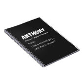 Anthony name gips notizblock (Rechte Seite)