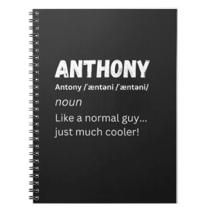 Anthony name gips notizblock