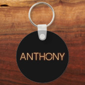 Anthony Name in leuchtenden Neonleuchten Schlüsselanhänger (Vorderseite)