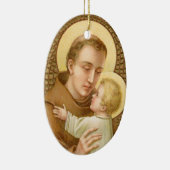 Anthony of Padua & the Christ Child (JM 05) Keramik Ornament (Rechts)