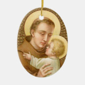 Anthony of Padua & the Christ Child (JM 05) Keramik Ornament (Vorne)