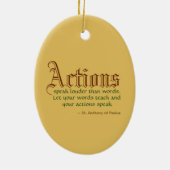 Anthony of Padua & the Christ Child (JM 05) Keramik Ornament (Hinten)
