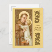 Anthony of Padua & the Christ Child (JM 05) Postkarte (Vorne/Hinten)