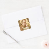 Anthony of Padua & the Christ Child (JM 05) Quadratischer Aufkleber (Umschlag)