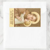 Anthony of Padua & the Christ Child (JM 05) Rechteckiger Aufkleber (Tasche)