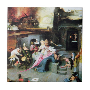 Anthony-Tempo von Hieronymus Bosch Fliese