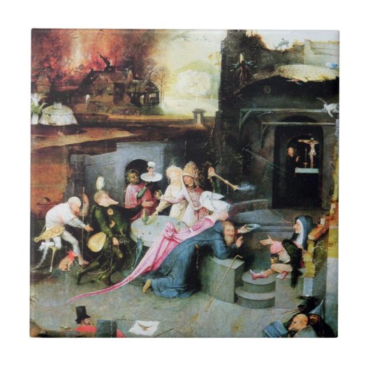 Anthony-Tempo von Hieronymus Bosch Fliese (Vorderseite)