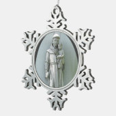 Anthony und Jesus ~ Zinnverzierung Schneeflocken Zinn-Ornament (Rechts)