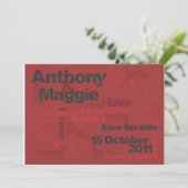 Anthony und Maggie Save the Date (Stehend Vorderseite)