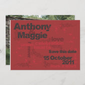 Anthony und Maggie Save the Date (Vorne/Hinten)