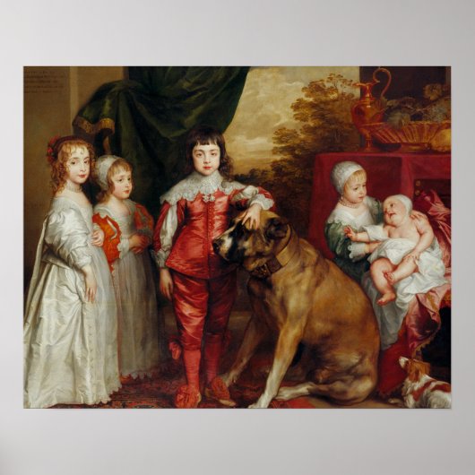 Anthony van Dyck - Fünf älteste Kinder Charles Poster (Vorne)