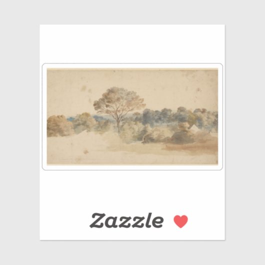 Anthony van Dyck - Landschaft Aufkleber (Blatt)