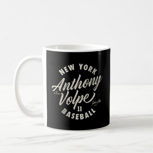 Anthony Volpe New York Baseball Cursive Mlbpa Kaffeetasse (Links)