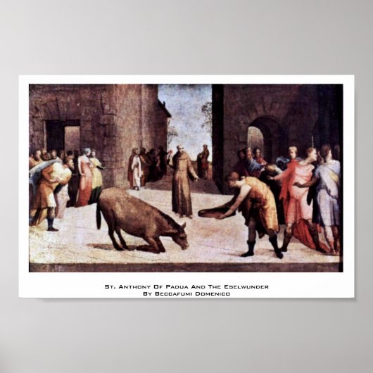 Anthony von Padua und der Eselwunder Poster (Vorne)