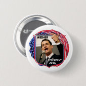 Anthony Weiner für Präsidenten 2016 Button (Vorne & Hinten)