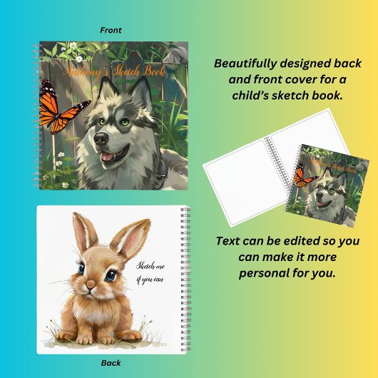 Anthony's Sketch Book Spiral Notebook Notizblock