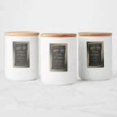 Anthracite Black Product Labels Ladybug mit Logo Lebensmitteletikett (Flaschen)