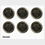 Anthracite Black Product Labels Ladybug mit Logo Runder Aufkleber (Blatt)