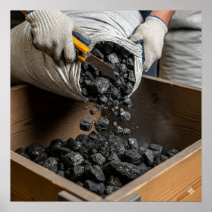 Anthracite Coal Entladung Poster