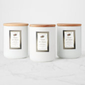 Anthracite Glitzer White Product Labels Ladybug Lebensmitteletikett (Flaschen)