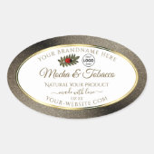 Anthracite White Product Labels Ladybug mit Logo Ovaler Aufkleber (Vorderseite)