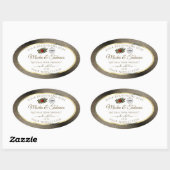Anthracite White Product Labels Ladybug mit Logo Ovaler Aufkleber (Blatt)