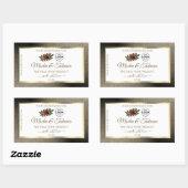 Anthracite White Product Labels Ladybug mit Logo Rechteckiger Aufkleber (Blatt)