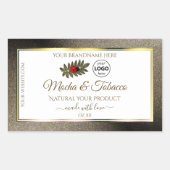 Anthracite White Product Labels Ladybug mit Logo Rechteckiger Aufkleber (Vorderseite)