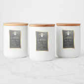 Anthrazit Goldrand Logo Monogramm Produktlabel Lebensmitteletikett (Flaschen)