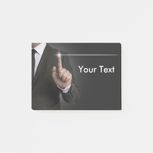 Anthrazit-Konzept für den Business-Handlungs-Bilds Post-it Klebezettel (Vorderseite)