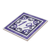 Anthrazit- und lila große Hausnummer Fliese (Seite)