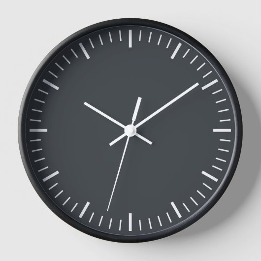 Anthrazit Wall Clock Uhr (Vorderseite)