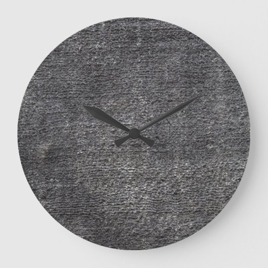 Anthrazitteppich aus Grau-Velours Vintag Große Wanduhr (Vorderseite)