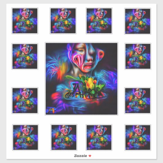 Anthrophobie 2 aufkleber (Blatt)