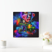 Anthrophobie 2 quadratische wanduhr (Zuhause)