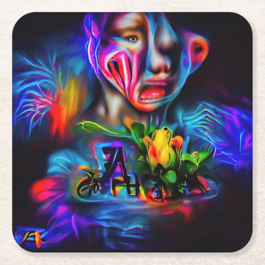 Anthrophobie 2 rechteckiger pappuntersetzer (Vorderseite)