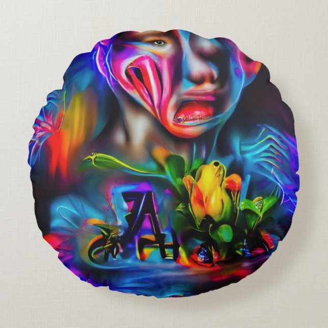 Anthrophobie 2 rundes kissen (Vorderseite)