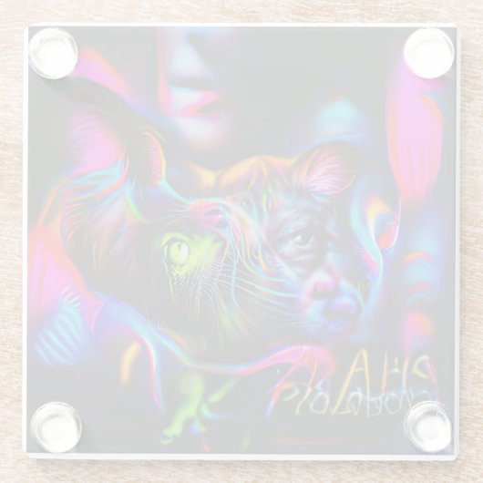 Anthrophobie Glasuntersetzer (Rückseite)