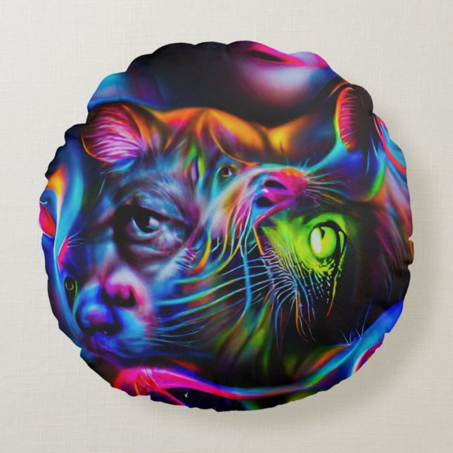 Anthrophobie Rundes Kissen (Vorderseite)