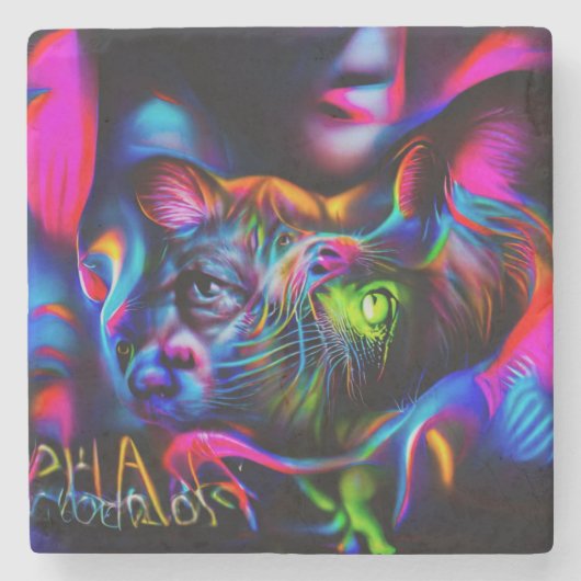 Anthrophobie Steinuntersetzer (Vorderseite)