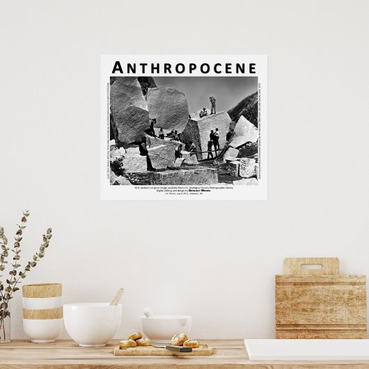 Anthropocene VI - Granitsteinbruch, Salzsee Landkr Poster (Küche)