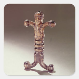 Anthropoidklingegriff Quadratischer Aufkleber