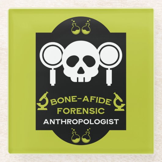Anthropologe forensische Ärztin Glasuntersetzer (Vorderseite)