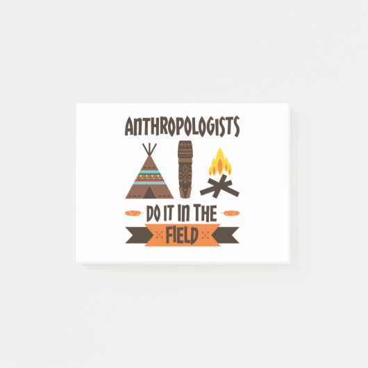 Anthropologen tun es in der Feldanthropologie Post-it Klebezettel (Vorderseite)